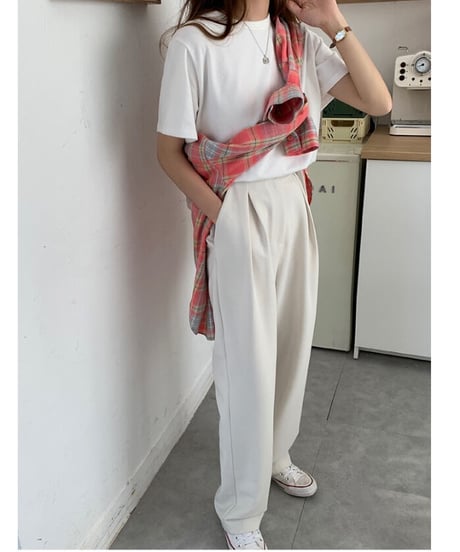 [OUTLET]side belt slacks/3color