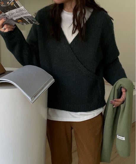 cache-coeur wool knit/2color