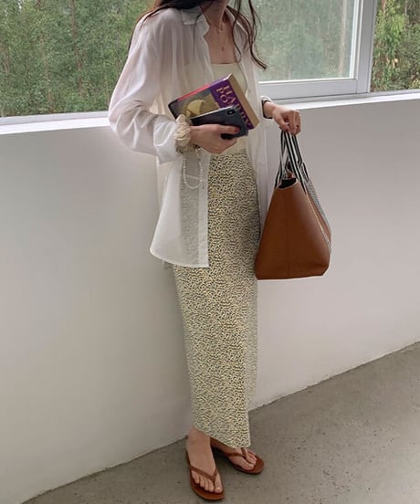 lemon long skirt