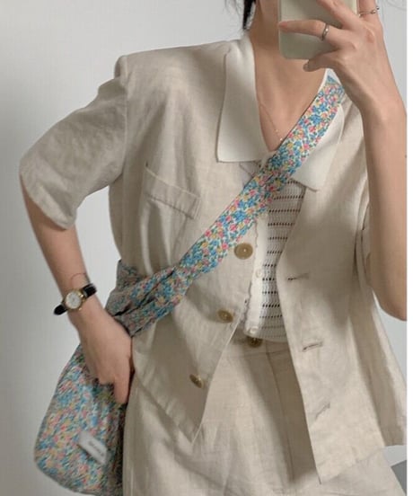 sheer border shirt/2color