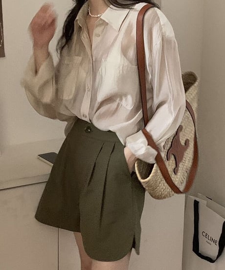 side slit short pants/5color
