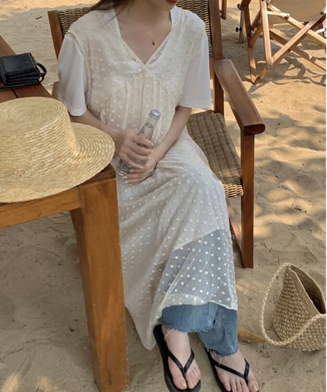 dot see-through dress