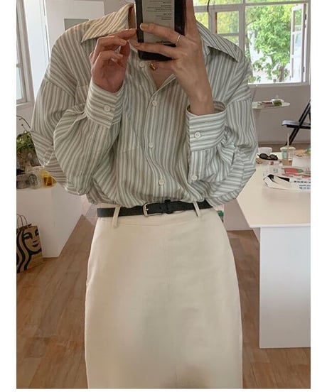 back slit skirt/2color