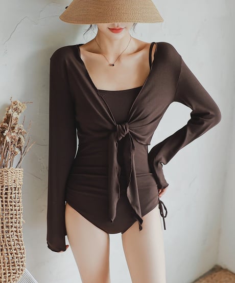 swimsuit & cape set/2color