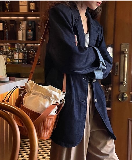 [OUTLET]denim tailored jacket