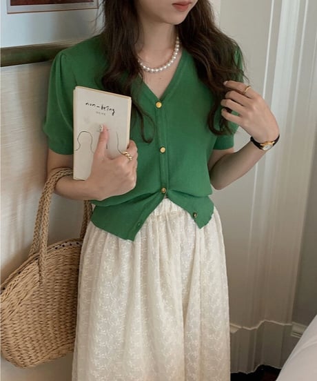 summer knit classical cardigan/5color