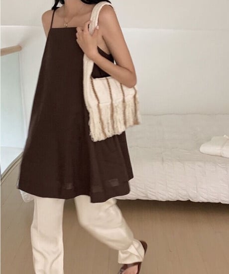 [OUTLET]linen camisole tunic/2color(ネコポス)