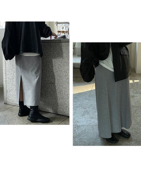 sweat long skirt /5color