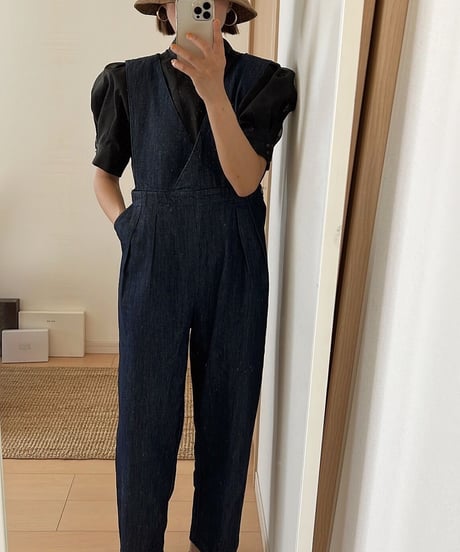 denim jumper all-in-one