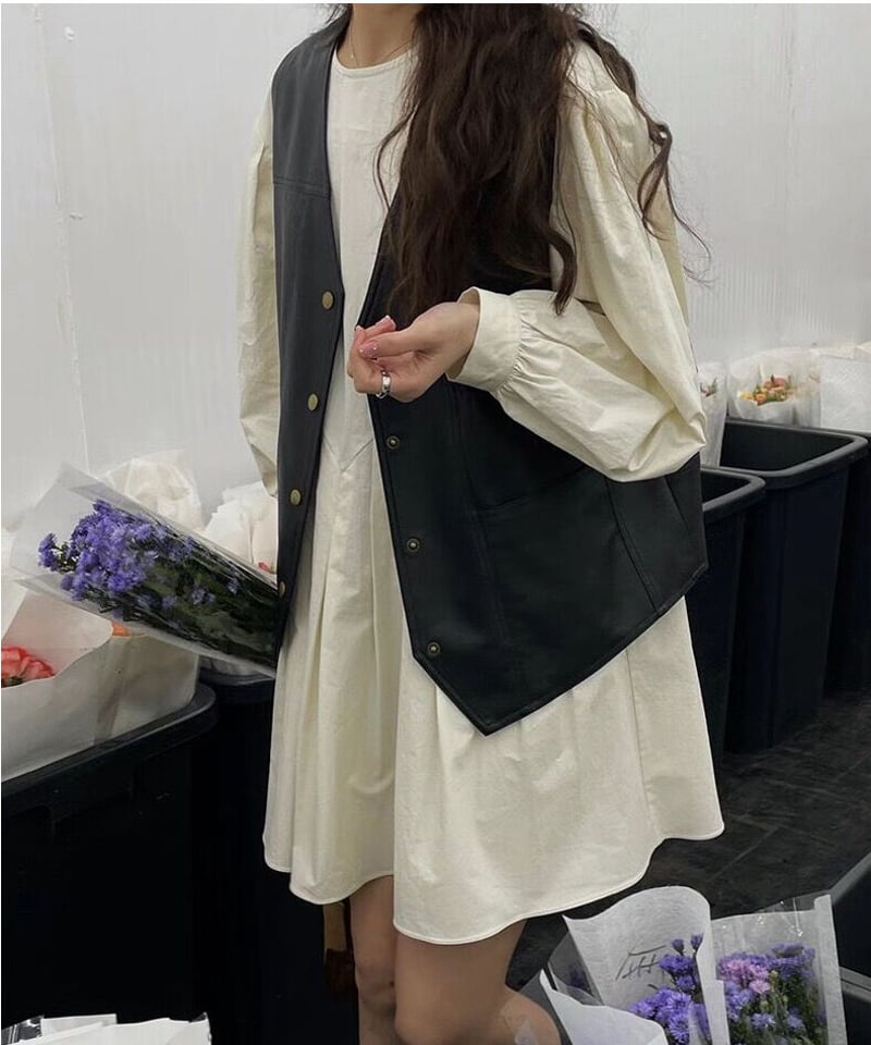 eco leather vest | as.style