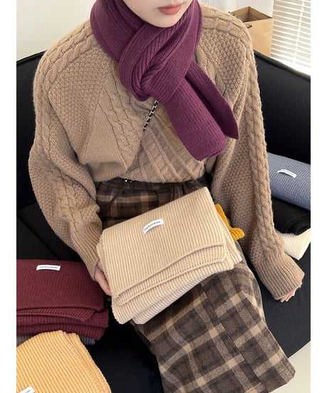simple rib muffler/9color
