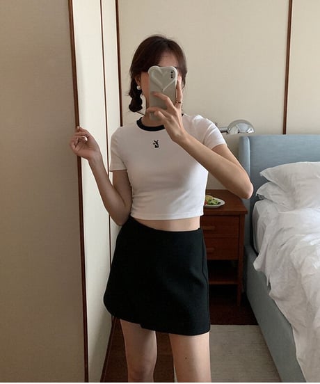 wrap design short pants/2color