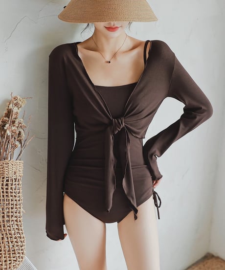 swimsuit & cape set/2color
