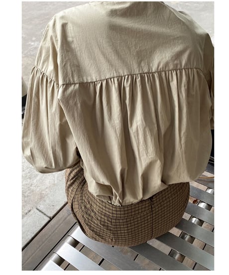 gather cotton blouse/3color