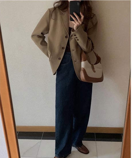 basic tailored jacket/2color
