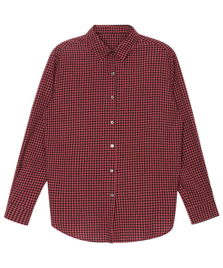 gingham check shirt/3color