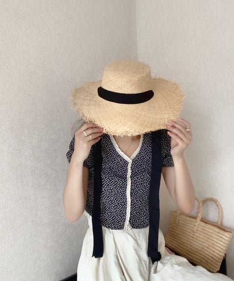 ribbon summer hat/3color