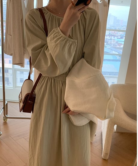 airy long dress/3color
