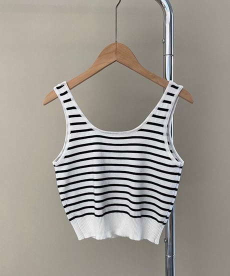 border cropped tanktop/2color(ネコポス)