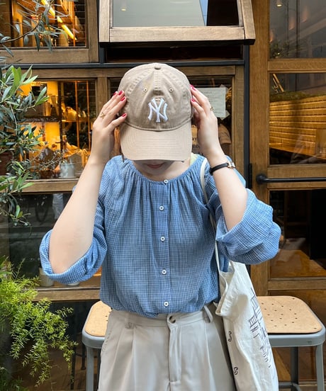 gingham check blouse/4color(ネコポス)