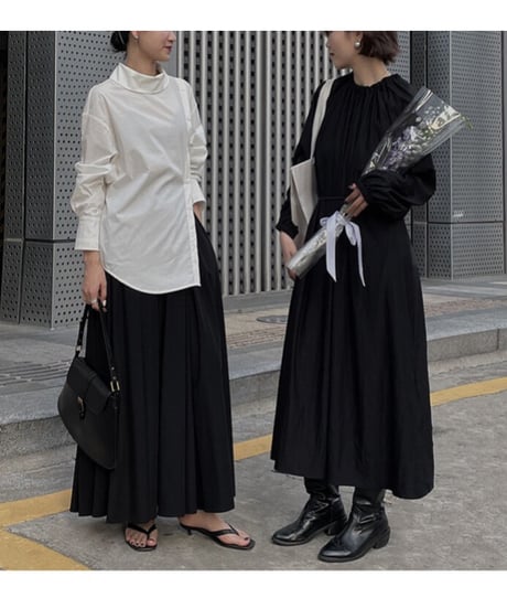 tencel design blouse shirt/3color(ネコポス)