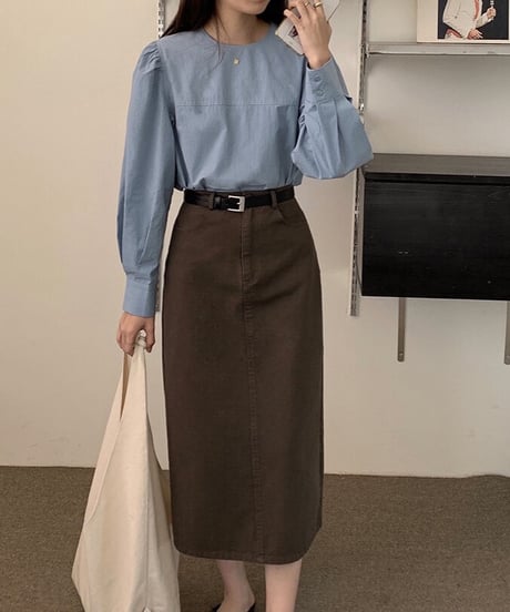[OUTLET]volume sleeve blouse/3color