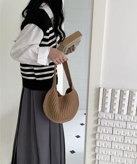 knit mini bag/5color