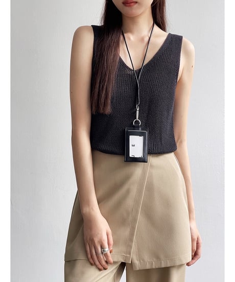 2way wrap layer slacks/2color