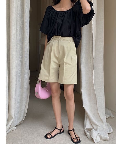 tulip sleeve blouse(half sleeve)/2color(ネコポス)