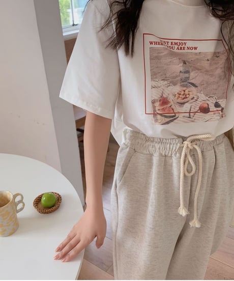 photo print T-shirt/2color(ネコポス)