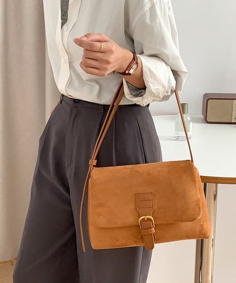 suede shoulder bag/3color
