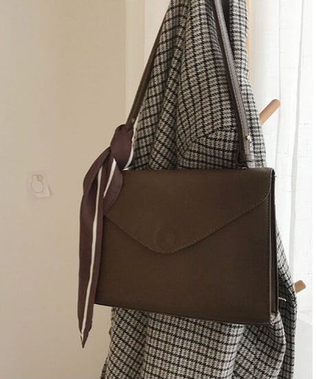 simple shoulder bag & scarf/3color
