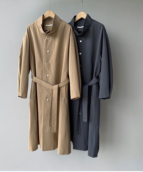stand collar trench coat/2color