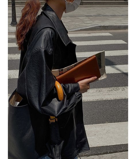 eco leather blouson/3color