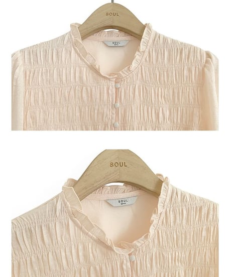 gather long cuffs blouse/3color