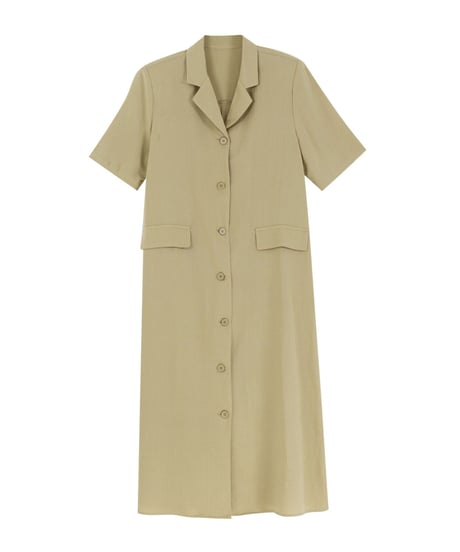 linen shirt dress/2color