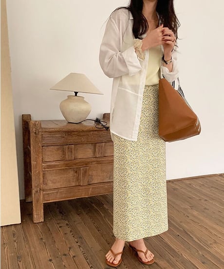 lemon long skirt