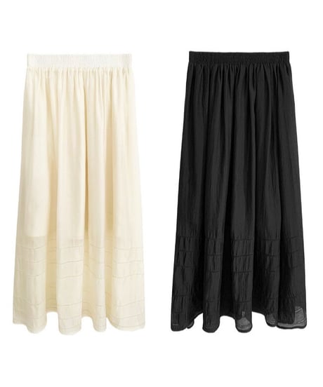 Tencel long skirt/2color
