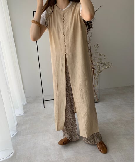 2way long gilet/3color(ネコポス)