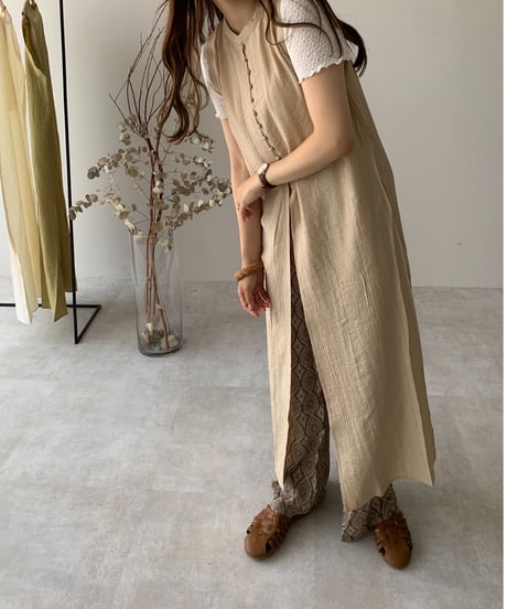 2way long gilet/3color(ネコポス)