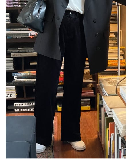 corduroy straight pants/4color