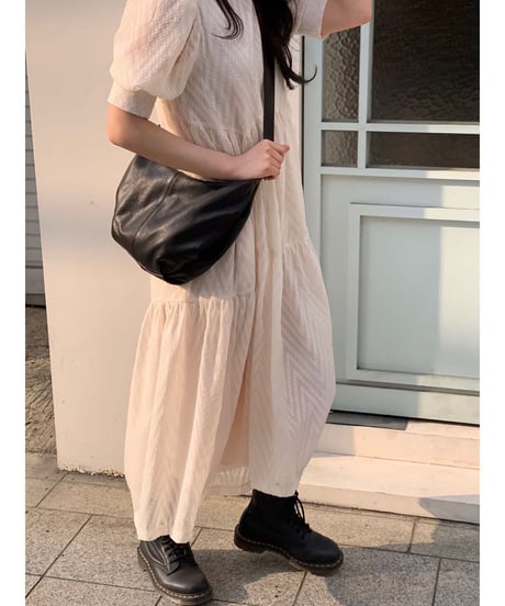 airy puff sleeve OP/2color