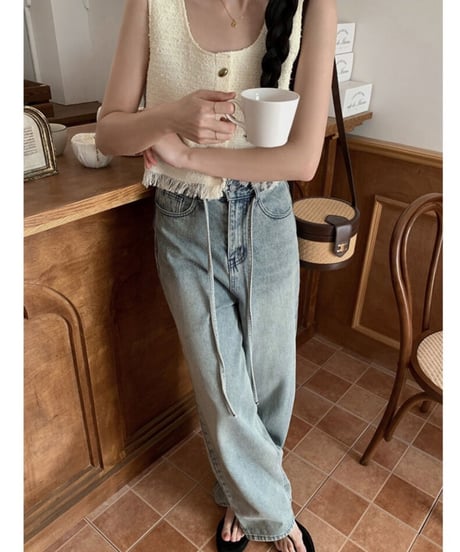 fringe  tweed tops(ネコポス)