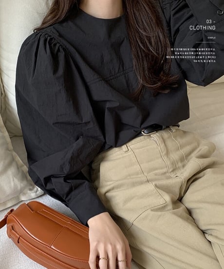 [OUTLET]volume sleeve blouse/3color
