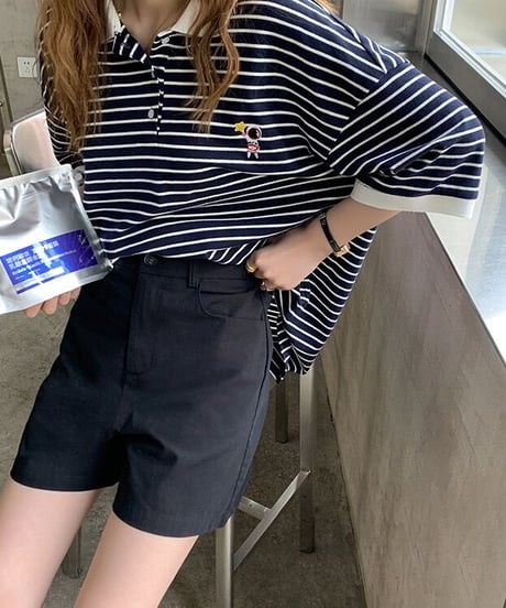 [OUTLET]high-waist short pants/2color