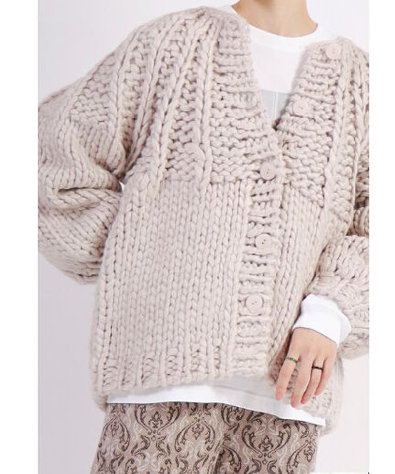 Hand made knit cardigan/2color | as.style