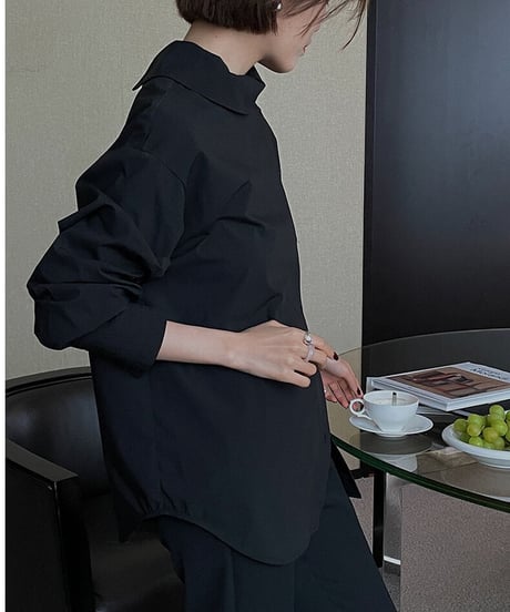 tencel design blouse shirt/3color(ネコポス)
