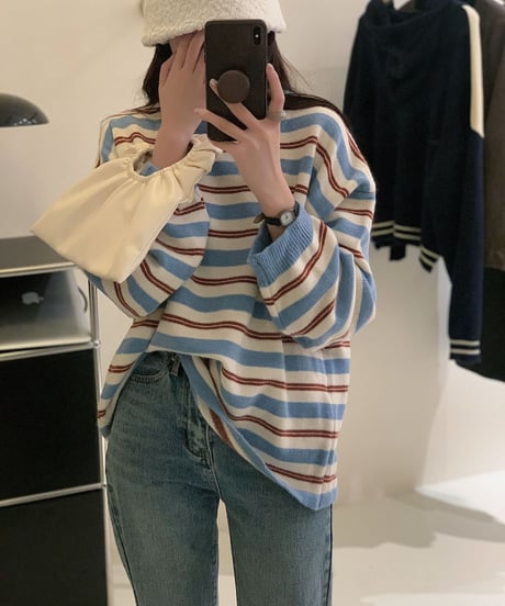mulch color border knit PO/2color