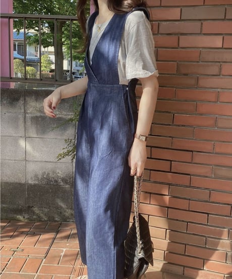 denim jumper all-in-one