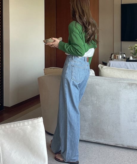 (standard)high rise straight denim/3color